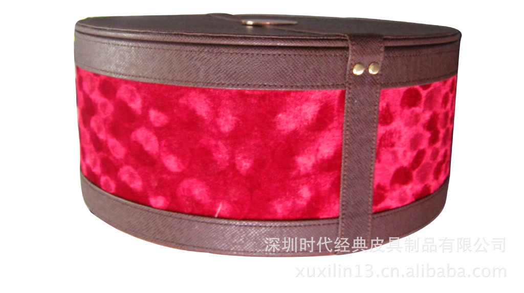 工厂直销礼品包装盒圆形皮盒皮革月饼盒高端月饼包装礼盒PU月饼盒