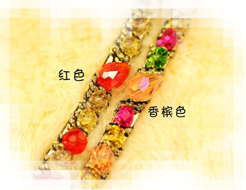 Korean Colorful Flash Irregular Crystal Around The Wide Side Headband  Wholesale display picture 12