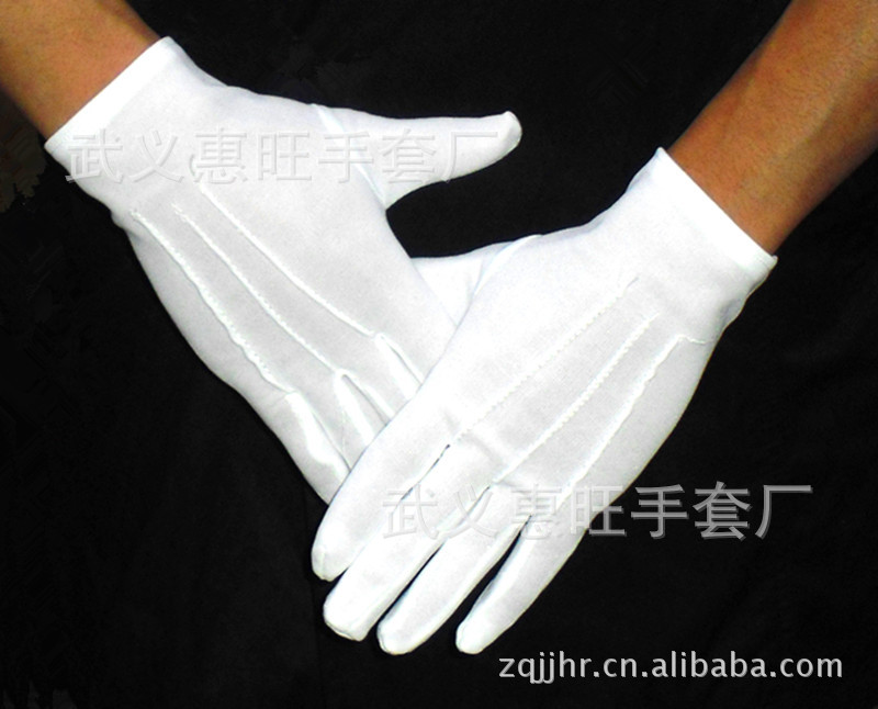 Guantes blancos tres costillas poliéster algodón etiqueta conductor conducción fitness reloj rendimiento belleza inspección de seguridad revisión guantes delgados