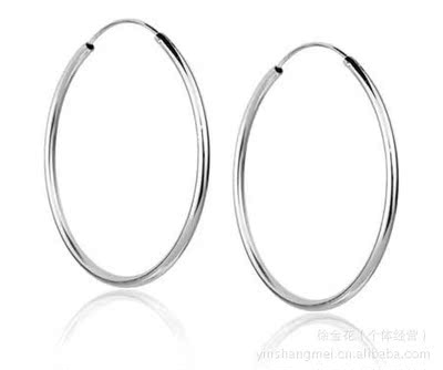 Yiwu Jewelry fashion 925 Silver Earring 30mm/40mm Korean Edition Sterling Silver Earrings wholesale Selling Hoop