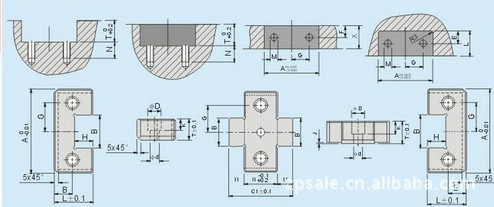 定位組件多板定位鎖，H-13斜塊，SUS420空氣梢，模具配件