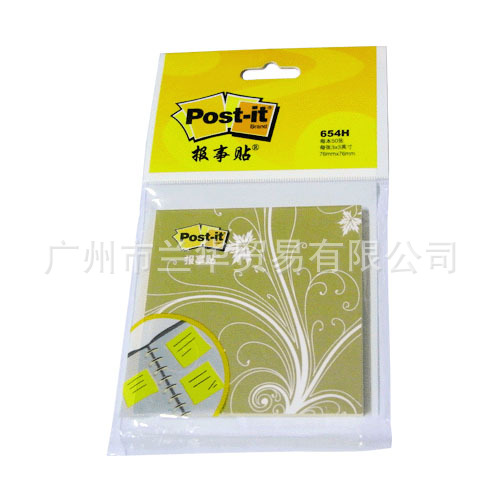 3M������ 654H����ֽ��װ�����(76mm*76mm,50ҳ,��)