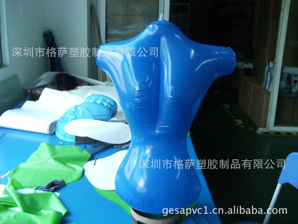 广东东莞厂家供应充气半身模特 pvc充气服装衣架 定制充气手脚