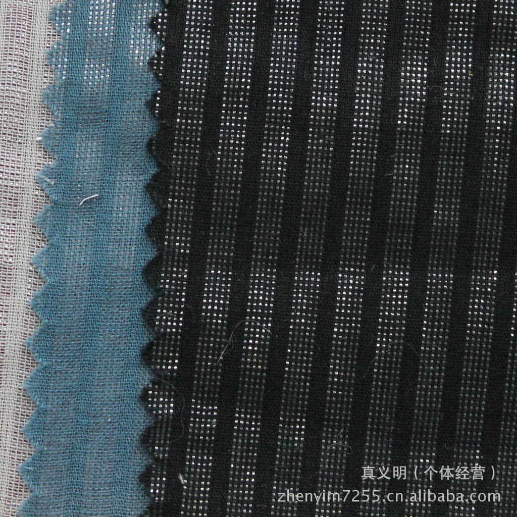 YS-01  亮片棉提花条子 涤棉混纺