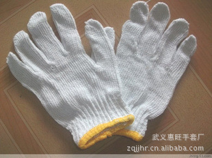 厂家直供劳保棉纱漂白手套500克粗纱防护薄款女工纱线手套