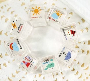 Корейская версия Somssicard Crystal Mis дневник печать набор печати погодный 4 варианта выбора.
