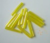 Glass long tube wholesale color yellow glass tube beads 3 cm 2.5 cm 1.5 cm glass tube beads