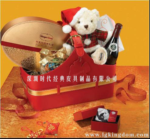 供应皮篮 圣诞节礼品篮 元旦礼品篮 新年礼品篮