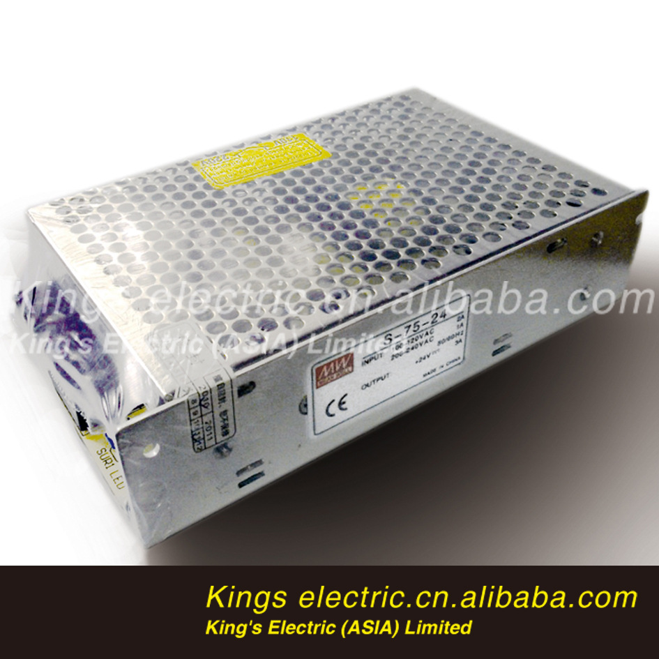供应原装铭纬开关电源S-75-24（广州百万库存销售）