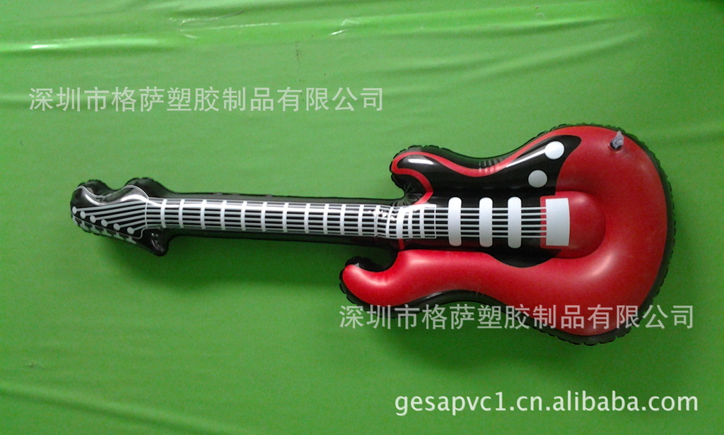 东莞大朗厂家供应充气吉他模型 充气玩具吉他 充气乐器模型(图)