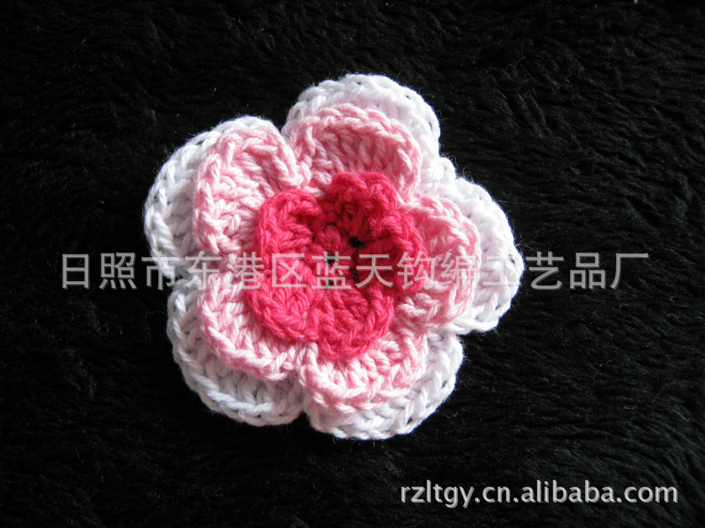 供应钩花、手钩花、毛线花、手工花