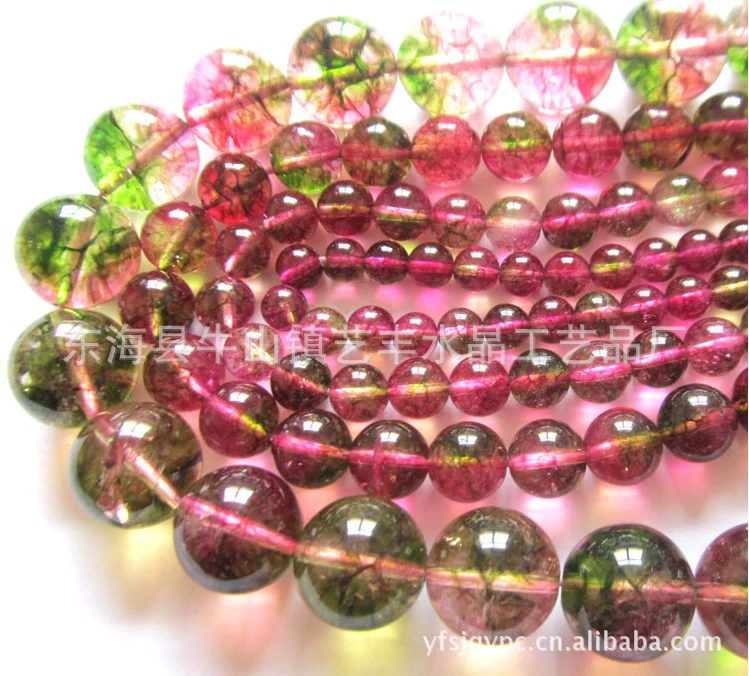 Tourmaline beads, accessory, ice imitation, 14mm, wholesale