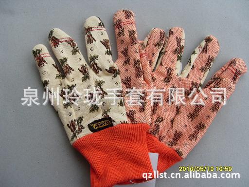 生产销售LL12手感柔软舒适防滑棉花园手套