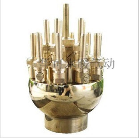 华可喷灌喷泉 铜喷头 1寸DN25可调三层花喷头 喷泉 水景景观喷头|ru