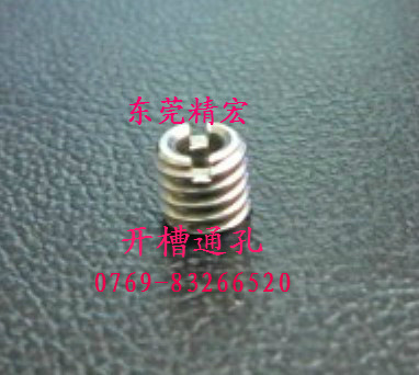东莞精宏生产精密开槽通孔紧定螺丝，贯穿通孔一字紧定螺钉