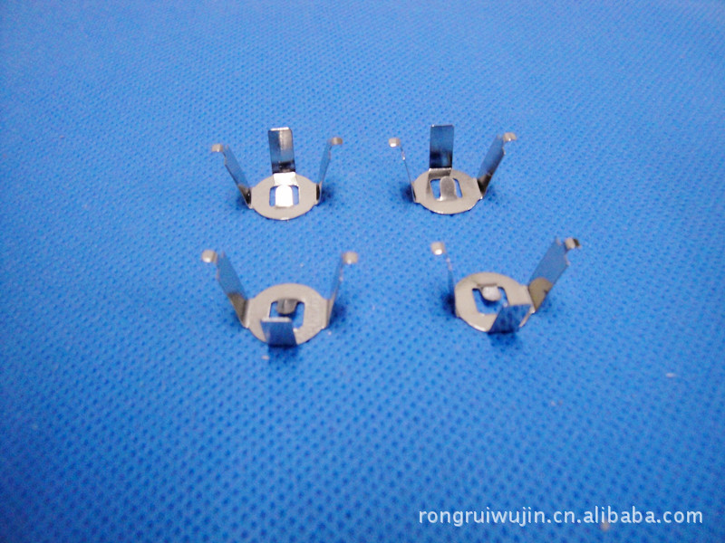 纽扣电池接触片 五金冲压件 弹片导电片