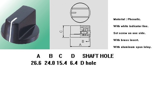 厂家直销 全系列塑料铝合金旋钮 PN-32