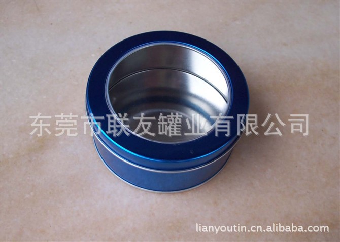 电子产品礼品包装容器开PVC窗马口铁铝合金制金属罐储物马口铁罐