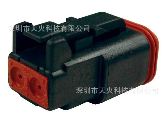  德驰DEUTSCH汽车接插件黑色插头DT06-2S-E004 