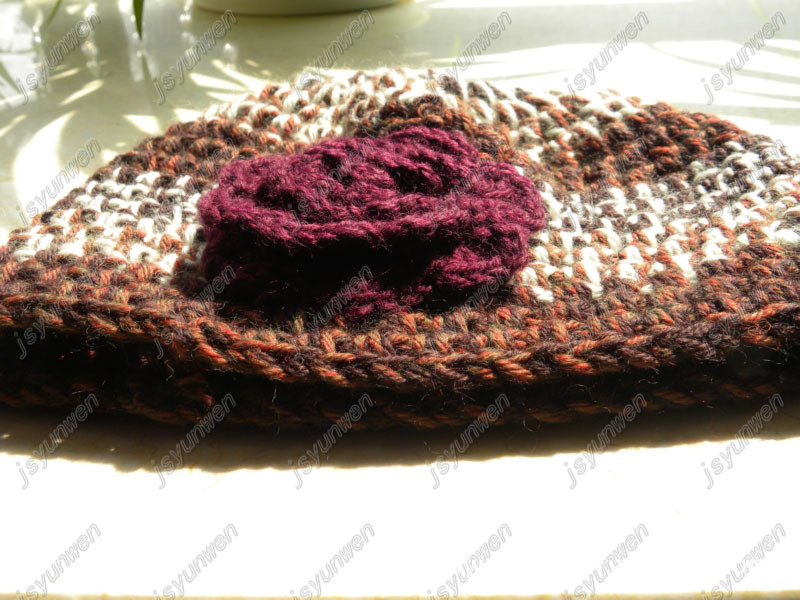 秋冬出口原单帽子 欧版大花设计 纯手工制作 实物拍摄