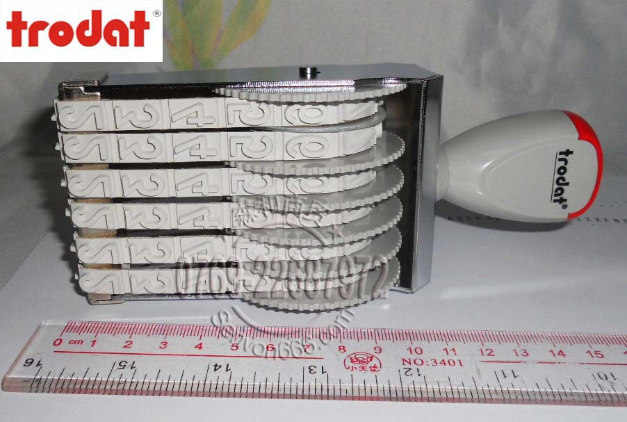 ��Ʒ׿��15156Gӡ�� �ָ�15MM 6λ����ӡ�� Trodat �ɵ�������