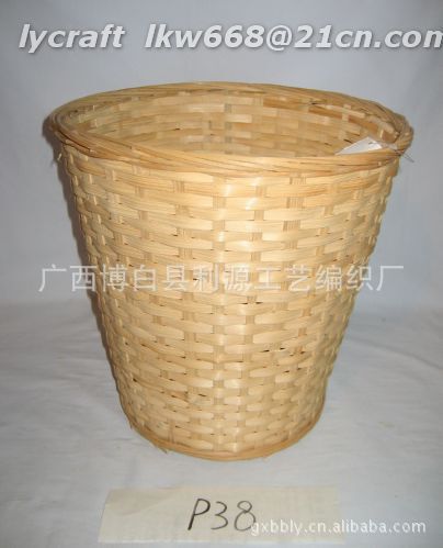 Factory Supply Home Hotel Bamboo Woven Trash Bin Bamboo Woven Home Miscellaneous Basket Bamboo Woven Flower Arranging Basket Bamboo Woven Garden Basket