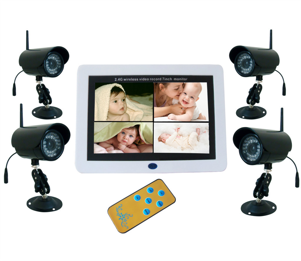 7寸婴儿监视器DVR 四画面同时显示 BABY MONITOR 四画面同时显示
