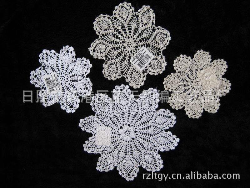 供应棉线钩花、手钩花、手工钩针钩花