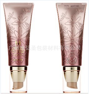 日韩新款40ml化妆品乳液泵BB霜瓶双层倒立瓶 亚克力内喷工艺