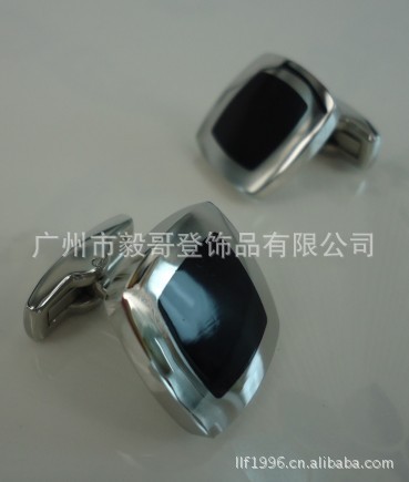 高档珐琅袖扣 西装袖扣 AC111-DJ不锈钢袖扣 方形袖扣 法式袖扣