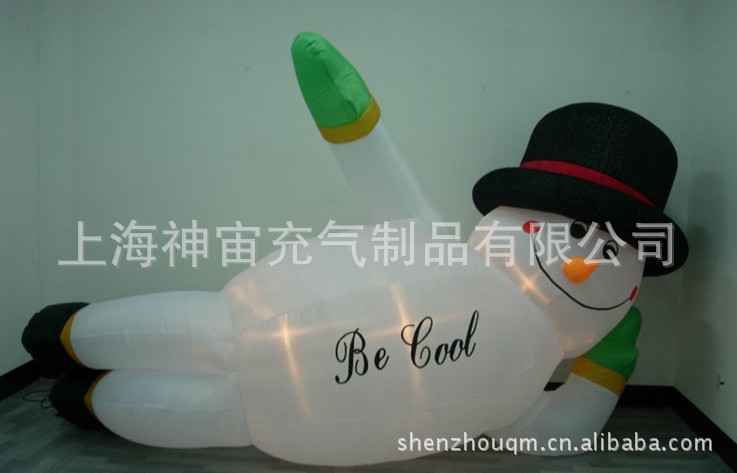 充气圣诞老人雪人气模充气圣诞老人 充气雪人充气卡通 充气LED灯