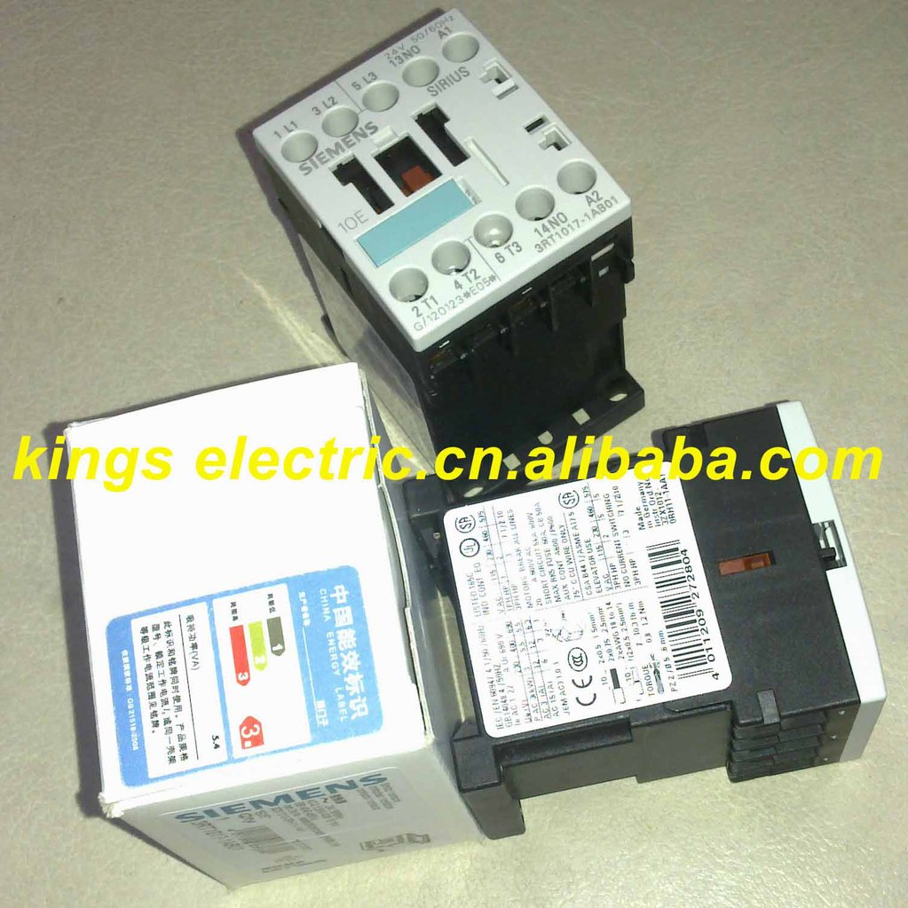 广州现货销售西门子siemens 3RT1017-1AB01 AC24V接触器