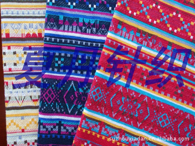 TC65·35提花布，涤丝，精梳棉，混纺，电脑提花，单双面提花