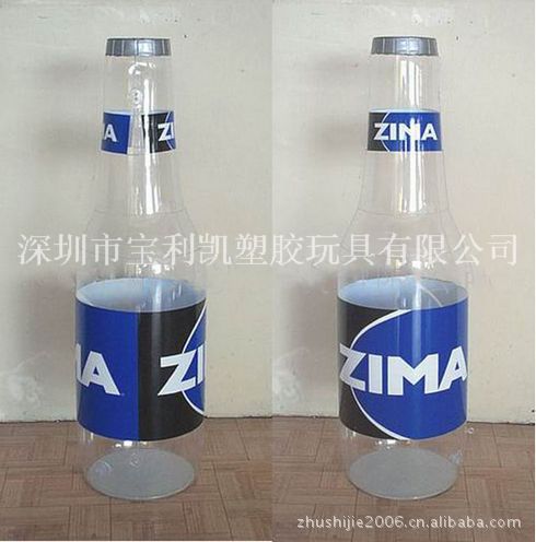 厂家专业直供pvc充气广告瓶子模型，仿真饮料广告瓶子气模