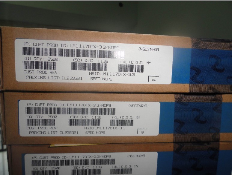 LM1117DTX-3.3  800MA 3.3V TO-252 NS 原装现货大功率耐用
