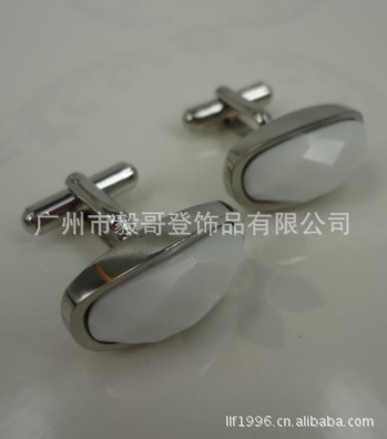 供应A4156-3金属袖扣，象牙石袖扣，不锈钢袖扣,商务礼品袖扣