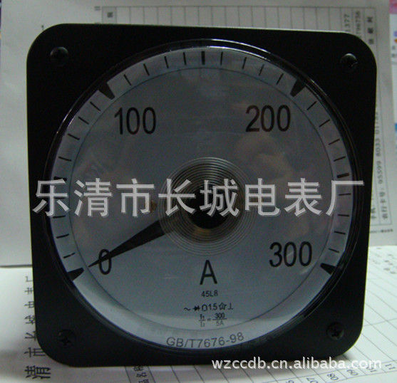 供应长城电表厂 45L8 300/ 广角度 船用表 交流电流表