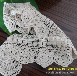 供应手钩花边。棉线花边。手工花边，款式多花样全可加工定做