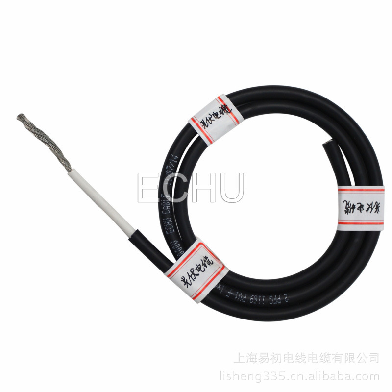 光伏电缆 国标足方  标准单芯光伏线缆 PV1-F 35.0MM2 光纤电缆