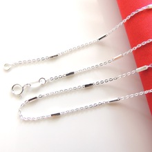 盛兴纯银批发 S990纯银十字包片项链 纯银项链 稳重 韩版 简约