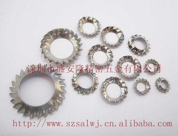供应DIN6798V不锈钢锥形锯齿垫圈M4,锥形锯齿介子，广东深圳厂家
