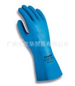 安思尔 SuperFlex Blue 4-644/4-662 蓝色PVC防化手套