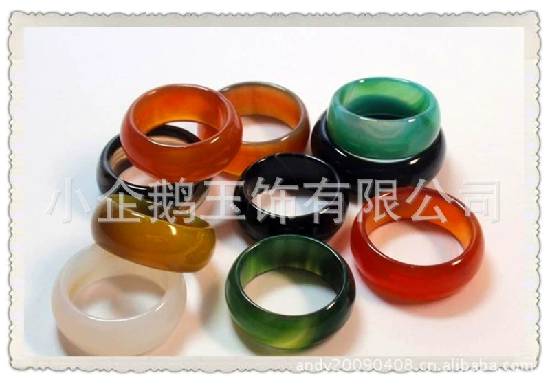  Agate ring, nail decoration jade, 10mm