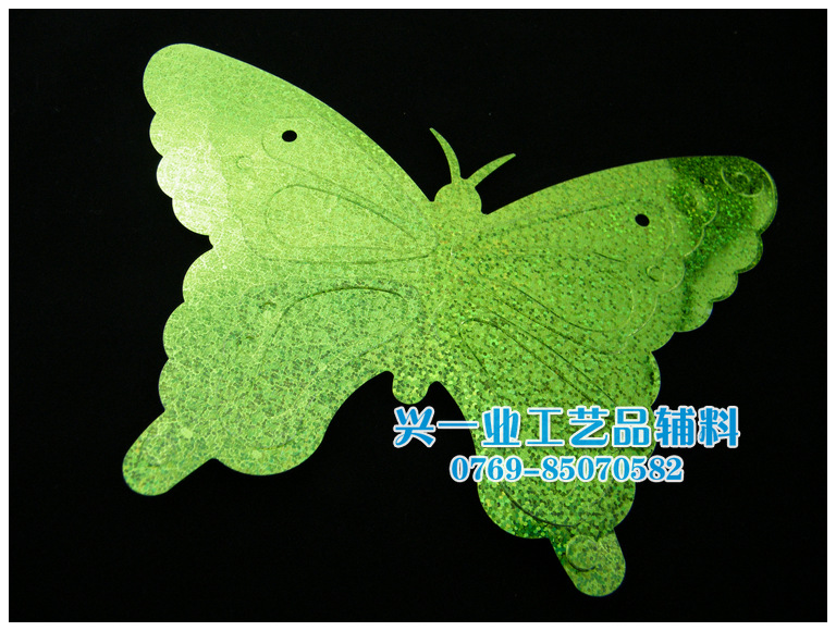 供应商城大型蝴蝶挂件 圣诞 节庆装饰用吊饰蝴蝶亮片