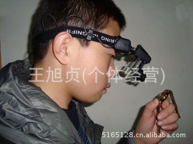 阅读镜 修钟表放大镜阅读头盔辅助镜鉴别石头射镜袖珍镜老人用