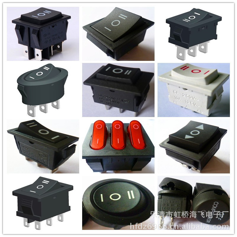 供应电动工具开关 大电流KCD3开关三脚三档 船型开关翘班开关