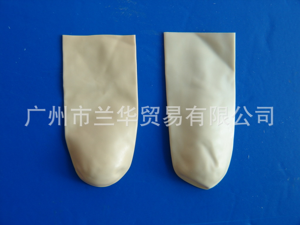 供应 米黄色 天然橡胶 防静电切口指套