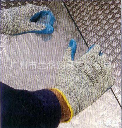 安思尔 HyFlex 11-501 蓝色/灰色发泡丁腈涂层防切割手套