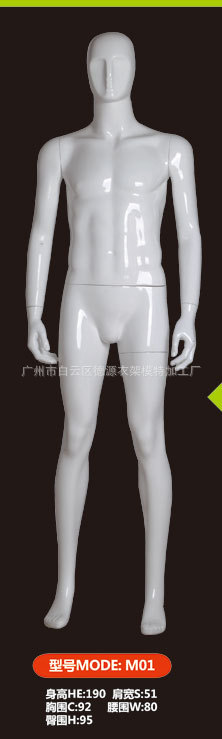 Plastic elite mannequin head full body