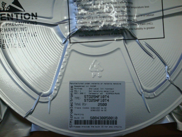 STD25NF10T4 TO-252 ST 三极管 原装现货mos管快充电源板开关电源